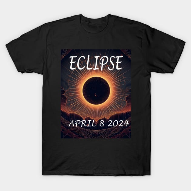 Solar Eclipse 2024 T-Shirt by Obotan Mmienu